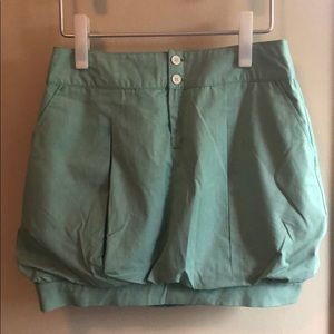 Loreak Mendian green mini balloon skirt